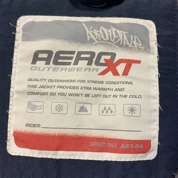 Aeropostale AeroXT Fleece Jacket Full Zip Nylon Extra Warmth Breathable Medium - Picture 3 of 12